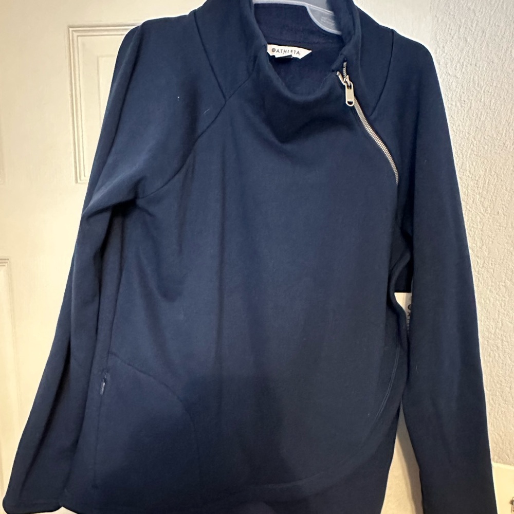 🏷️ NWT Athleta Navy Wrap Sweater🏷️ - Picture 1 of 4